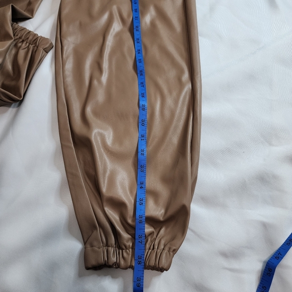 Cisono Faux Leather Pants Size Large - Picture 15 of 16